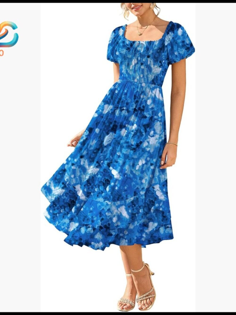 Summer Floral Maxi Dress with Pockets A-Line Boho Wedding Guest Dress